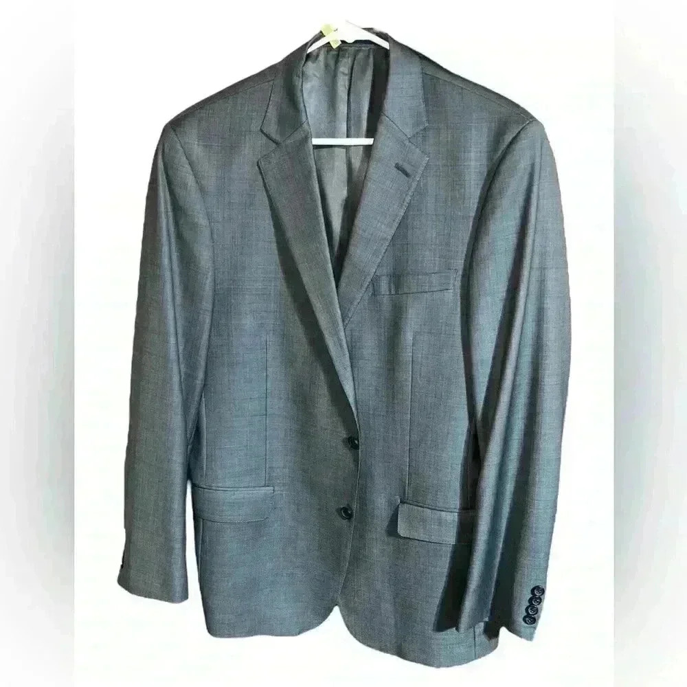 Hart Schaffner Marx Von Maur Gray Sport Coat Blazer Men’s Size 44L